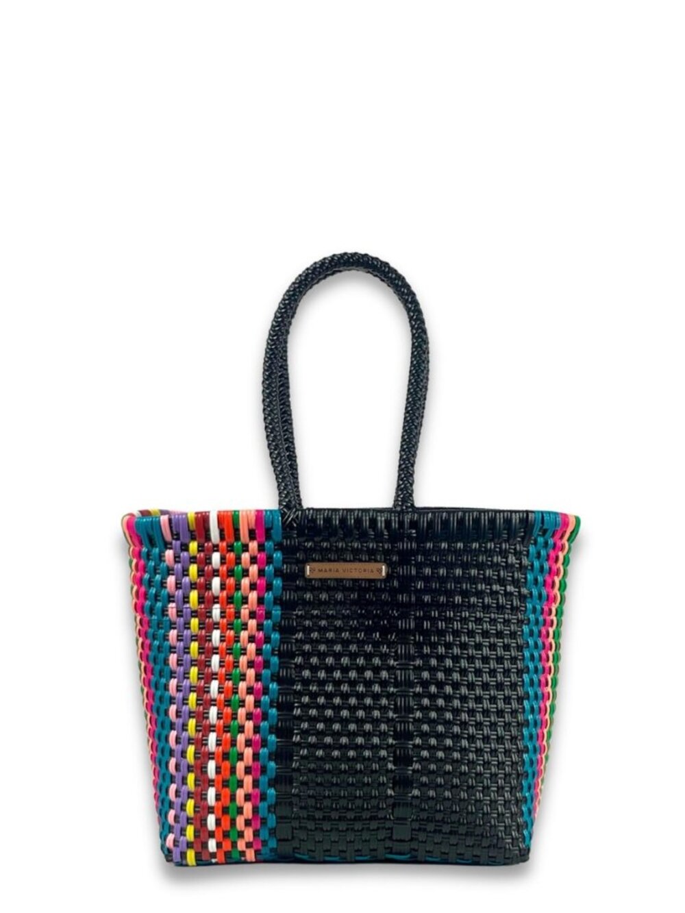 Handwoven Mexican Tote Bag, Waterproof Plastic Tote For Women, X-Small